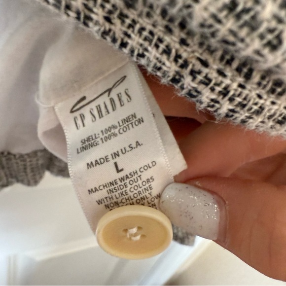 CP Shades linen dree  jacket blazer lagenlook Size Large - Picture 6 of 11